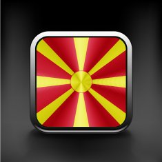 Raster version Flag of Macedonia glossy icon