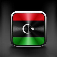 Flag of Libya vector illustration icon world country symbol