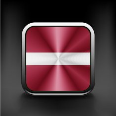 Latvia flag button icon country national