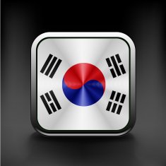 South Korea flag drawing lag sign symbol illustration