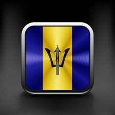 Flag of the country barbados Vector illustration Exact colors