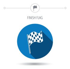 Finish flag icon Start race sign N15