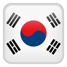 South Korea Flag Smartphone Application Square Buttons