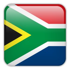 South Africa Flag Smartphone Application Square Buttons