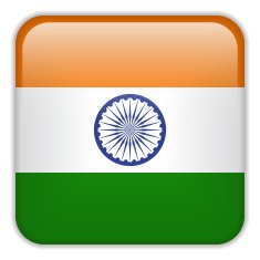India Flag Smartphone Application Square Buttons
