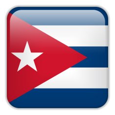 Cuba Flag Smartphone Application Square Buttons