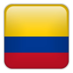 Colombia Flag Smartphone Application Square Buttons