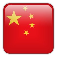 China Flag Smartphone Application Square Buttons