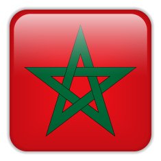 Morocco Flag Smartphone Application Square Buttons