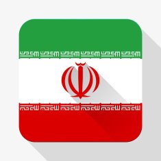 Simple flat icon Iran flag Vector