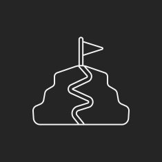 mountain top line icon N2