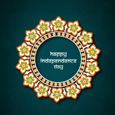Floral frame for Indian Independence Day