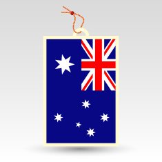 australina price tag - flag of australia