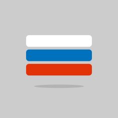 Russia flag stylized Russian Flag of geometrical elements Vect