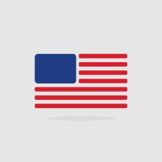 USA flag stylized American Flag of geometrical elements