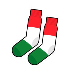 Patriot socks Italy Clothing accessory Italian flag Vector il N2
