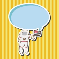 Space Astronaut theme elements vector eps10 N13