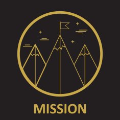 Vector mission mountain climb logo design