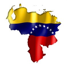 Venezuela - map and flag clip-art