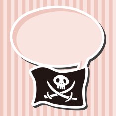 Pirate flags theme elements N8