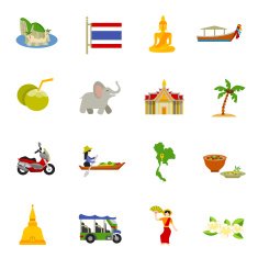 Thailand Icons Set