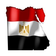 Egypt - map and flag clip-art