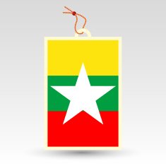 burmese price tag - flag of burma