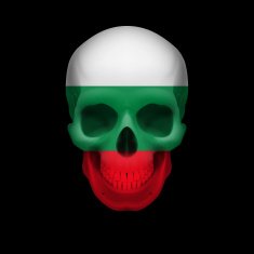 Bulgarian flag skull