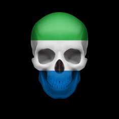 Sierra Leone flag skull