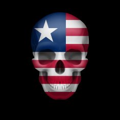 Liberian flag skull