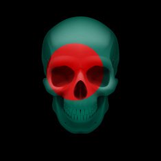 Bangladeshi flag skull