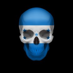 Honduras flag skull