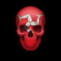 Isle of Man flag skull