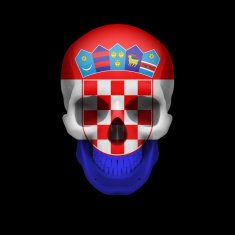 Croatian flag skull