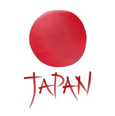 Japan Watercolor Red circle