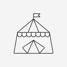 circus tent line icon N15