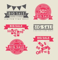 Set of vector labels and stickers