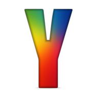Gay Flag Shiny Glass Alphabet N2