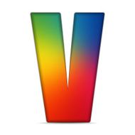 Gay Flag Shiny Glass Alphabet N5