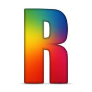 Gay Flag Shiny Glass Alphabet N9