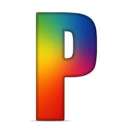 Gay Flag Shiny Glass Alphabet N10