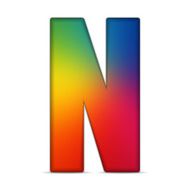 Gay Flag Shiny Glass Alphabet N12