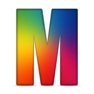 Gay Flag Shiny Glass Alphabet N13