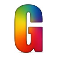 Gay Flag Shiny Glass Alphabet N19