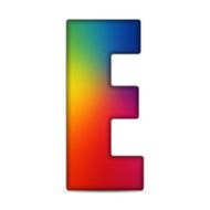 Gay Flag Shiny Glass Alphabet N21