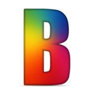 Gay Flag Shiny Glass Alphabet N24