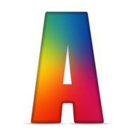 Gay Flag Shiny Glass Alphabet N25