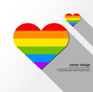 Rainbow love icon design