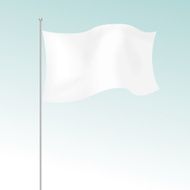 Vector White Blank Flag Isolated on Background N2