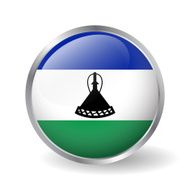 Lesotho flag button vector